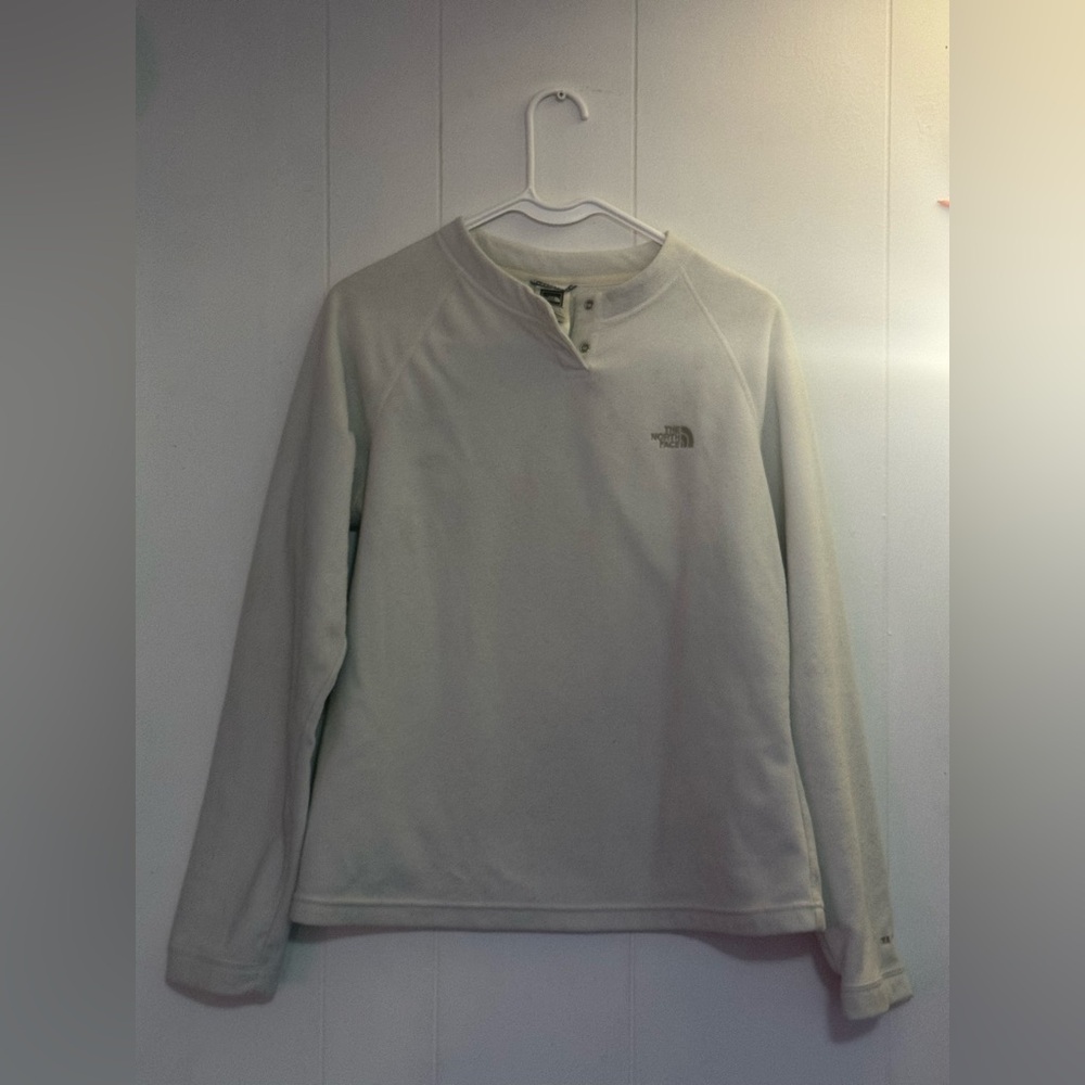 The North Face White Microfleece Henley